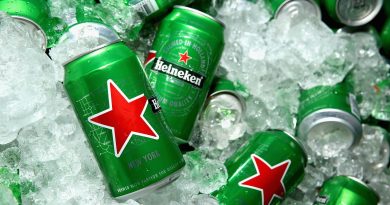 "Heineken beer cans filled with ice">