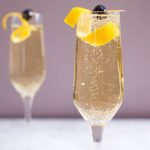 "French 75 cocktail.">